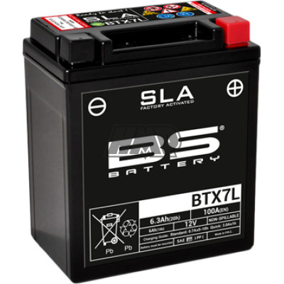 Bateria BTX7L ( YTX7L ) SLA / SEM MANUTENÇÃO / ACTIVADA DE FÁBRICA / PRONTA A UTILIZAR - BS